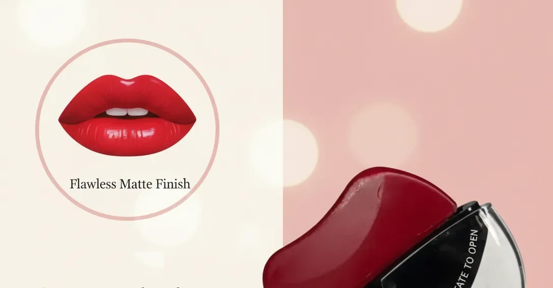 Red & Maroon Apple-Shape Lazy Lipstick
